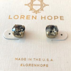 🆕❤️Loren HOPE Kaylee BLK Diamond Crystal Stud NEW
